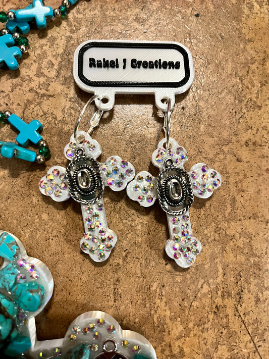 2 inch cross earrings