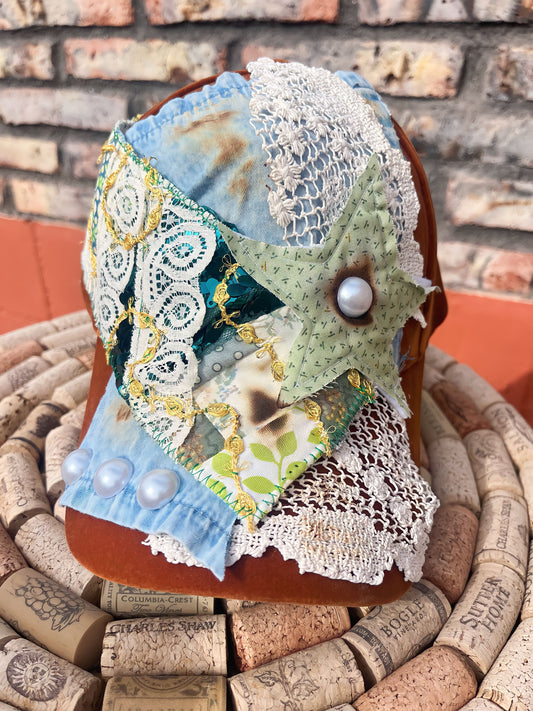 Green envy quilt hat