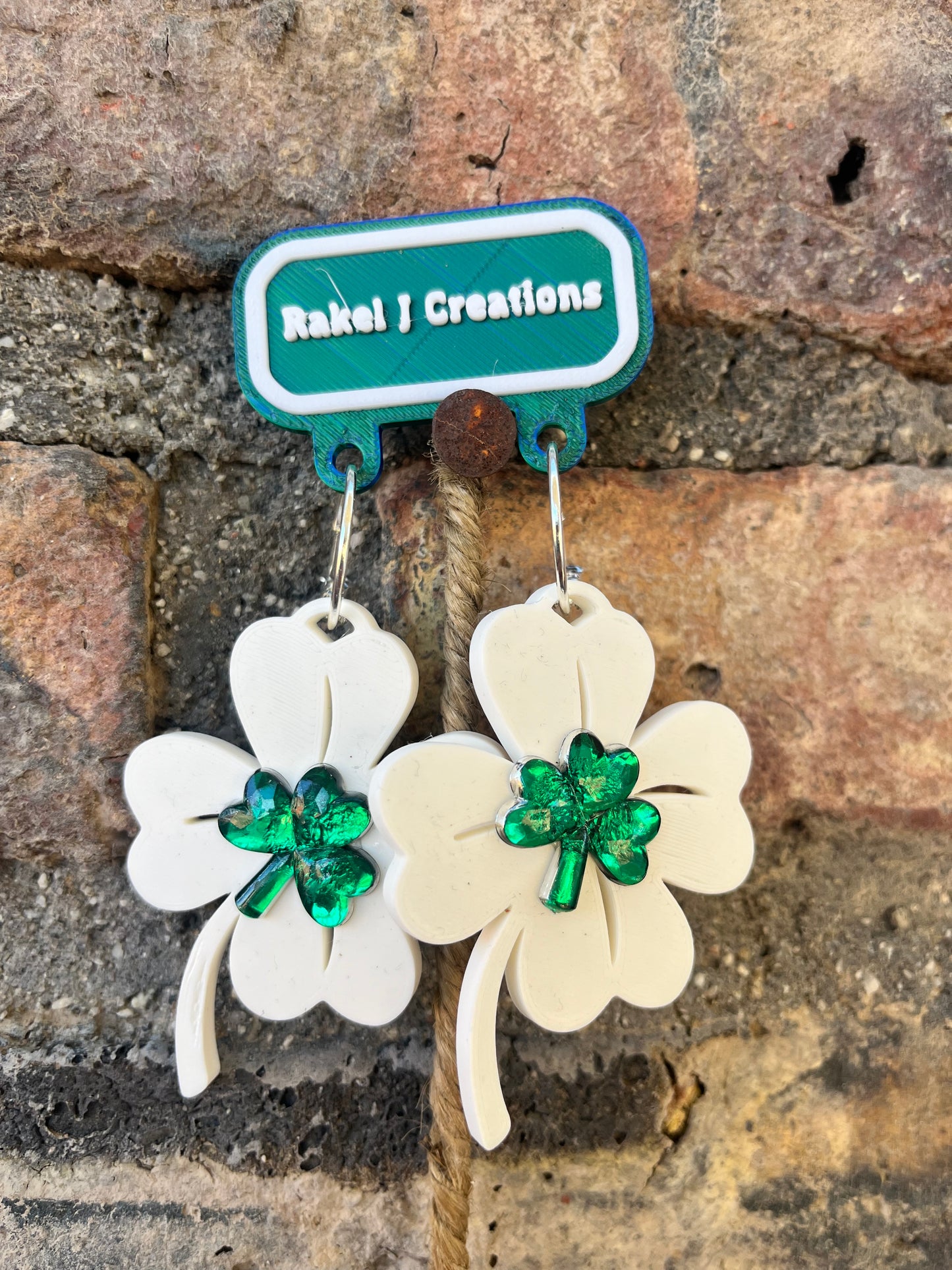 2.5 inch shamrock earrings